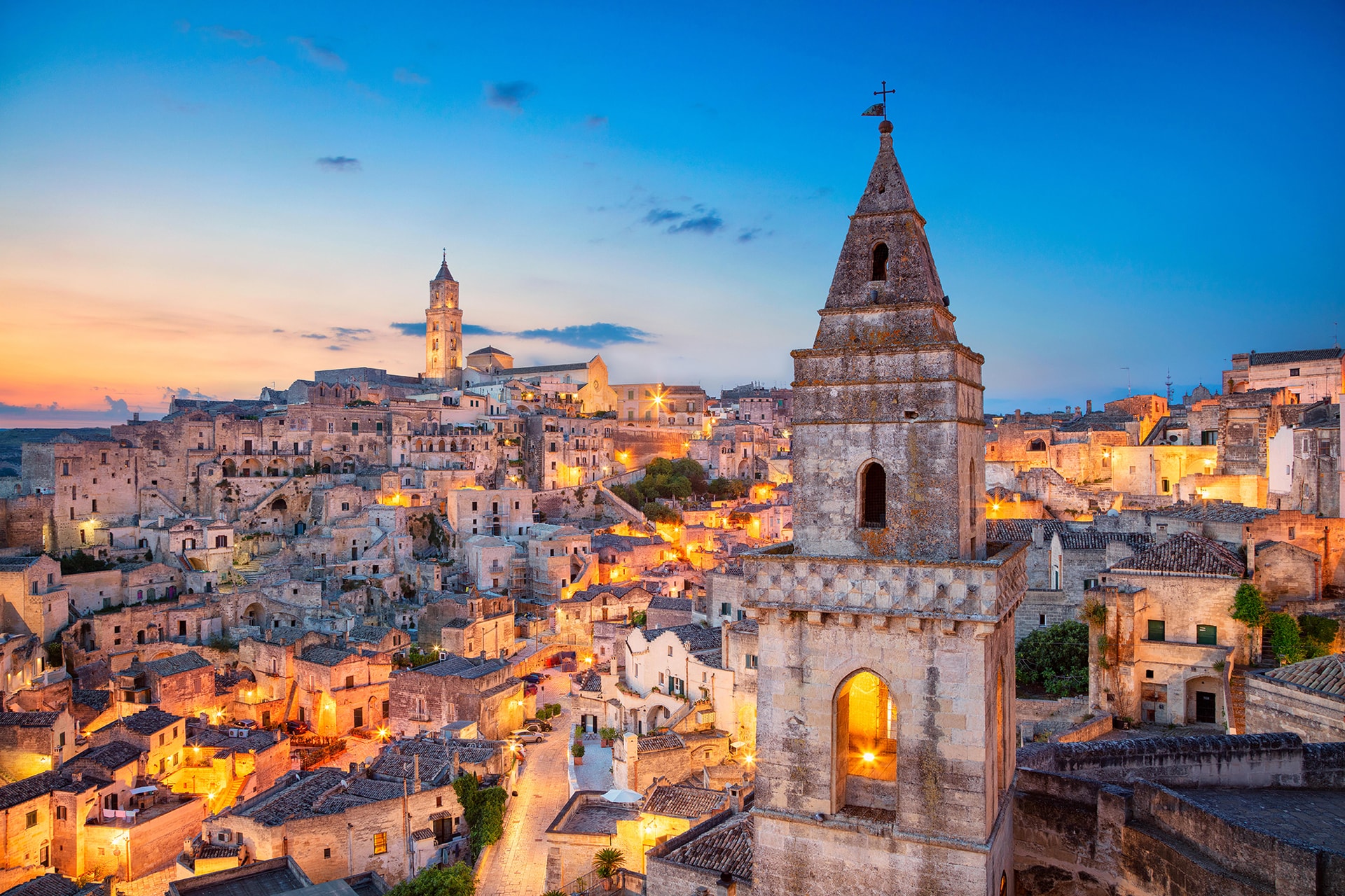 Thành phổ cổ Matera, miền Nam Italia. Ảnh:womanadhome