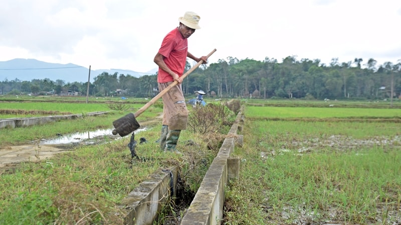 Mương thoát nước không đảm bảo, khi có mưa lớn gây ngập úng cục bộ. Ảnh: ĐẠO THẮNG