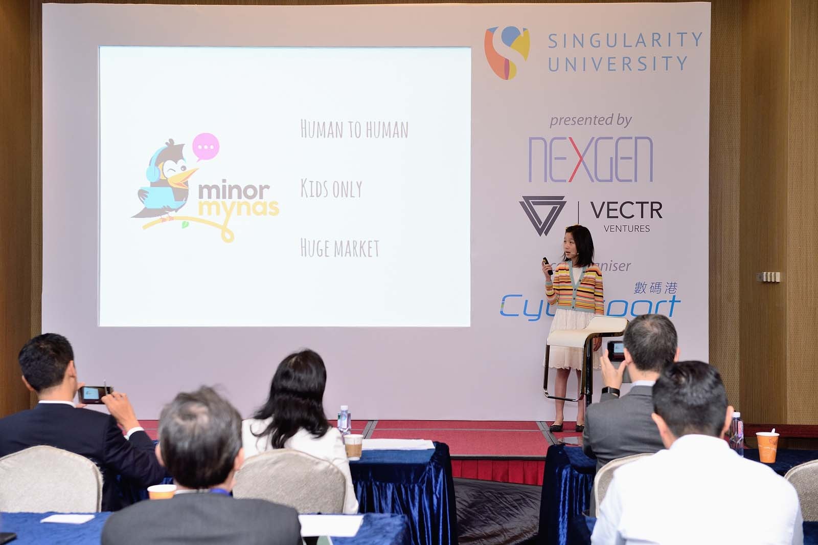 CEO Hillary Yip thuyết trình về ứng dụng MinorMynas. Ảnh: jumpstartmag.