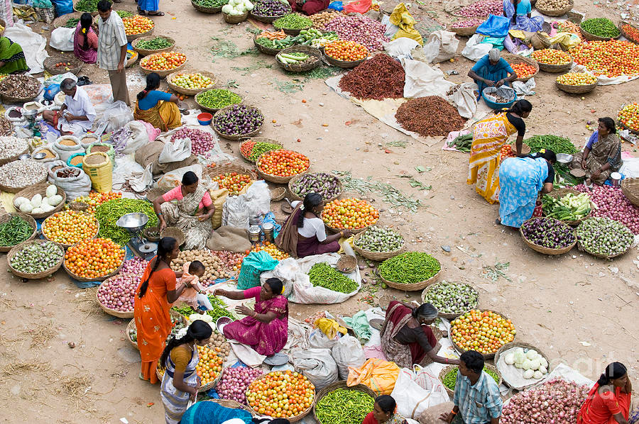 Một khu chợ vùng quê của Ấn Độ. Ảnh:pixels