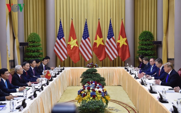 ổng Bí thư, Chủ tịch nước Nguyễn Phú Trọng và Tổng thống Mỹ Donald Trump tiến hành hội đàm