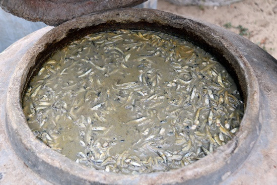 Nước măm Hà Quảng ngon do được làm từ cá cơm than  