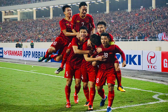Niềm vui của U23 Việt Nam sau chiến thắng ấn tượng trước Thái Lan. Ảnh: Internet