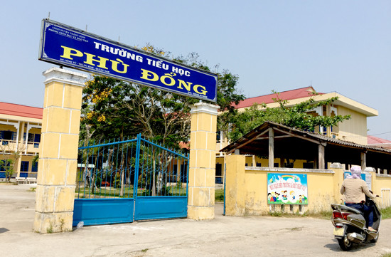 Trường Tiểu học Phù Đổng (xã Bình Tú) cần kinh phí xây dựng thêm 4 phòng học. Ảnh: PHAN VINH