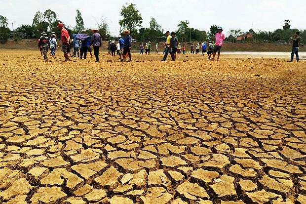 Miền đông bắc Thái Lan đang trải qua đợt khô hạn nghiêm trọng. Ảnh: Bangkok Post