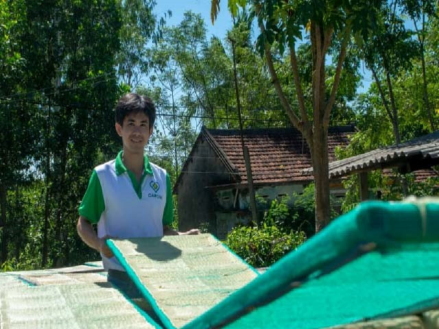 Duong Ngoc Anh and his cassava noodles.