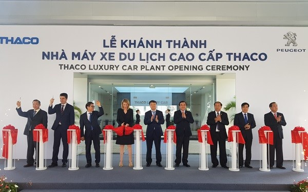 The opening ceremony of THACO luxury car plant.