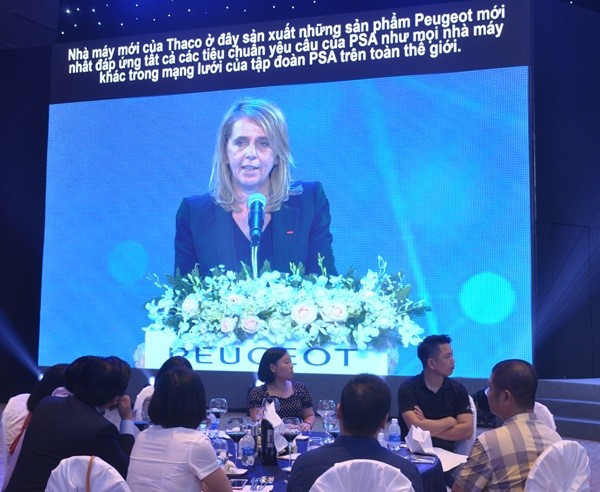 Ms. Laurence Noel – CEO of the PSA in Southeast Asia gives a speech at the event.