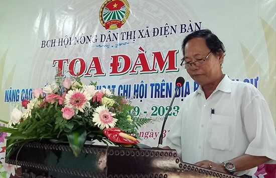 Ông Phạm Chua - Chi hội trưởng khối Ngân Câu, Điện Ngọc.