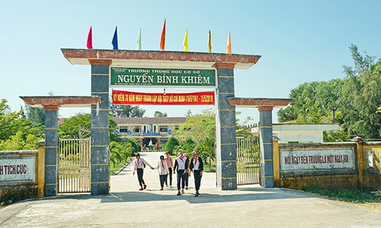 Trường THCS Nguyễn Bỉnh Khiêm, (Bình Nam, Thăng Bình). Ảnh: Nguyễn Điện Ngọc