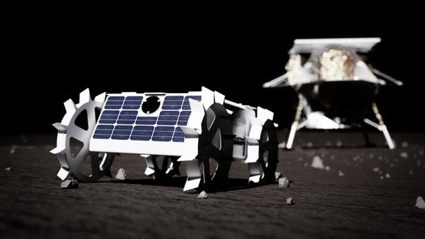 Mô hình xe tự hành lên mặt trăng của CMU.