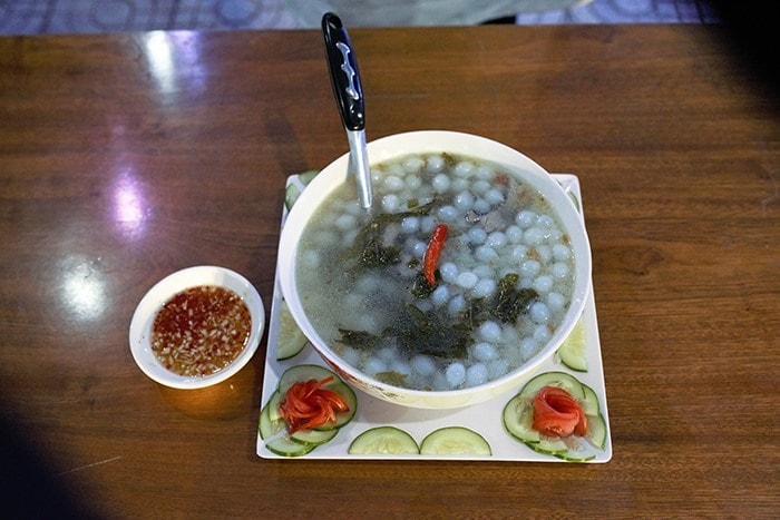 A dish of cuttlefish eggs.