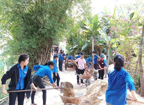 Nhiều mô hình, nội dung hướng về cộng đồng được các đoàn viên thanh niên huyện Quế Sơn triển khai hiệu quả. Ảnh: H.P