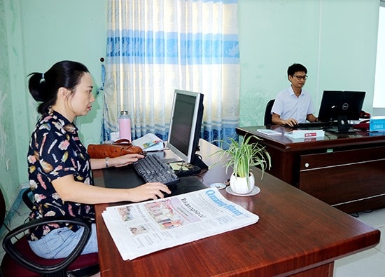 Biên tập viên Báo Quảng Nam. Ảnh: PHƯƠNG THẢO