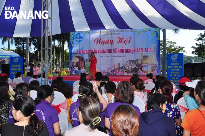 Chưa có mô hình khởi nghiệp lớn nhưng Hội LHPN quận Thanh Khê được đánh giá đã làm rất tốt công tác tuyên truyền, lan tỏa tinh thần khởi nghiệp đến chị em trên địa bàn. Ảnh: Q.T
