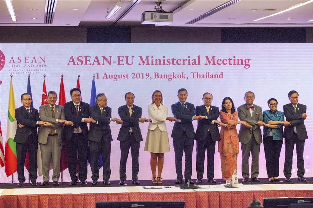 Các bộ trưởng ASEAN - EU tại Bangkok, Thái Lan. Ảnh: europa.eu