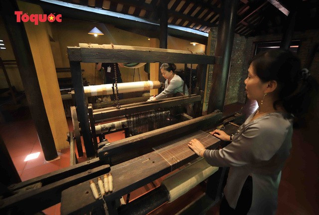 Silk weaving skill.