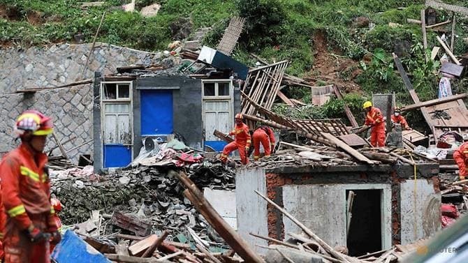 Bão Lekima tàn phá nhiều nơi tại tỉnh Chiết Giang, Trung Quốc. Ảnh: AFP