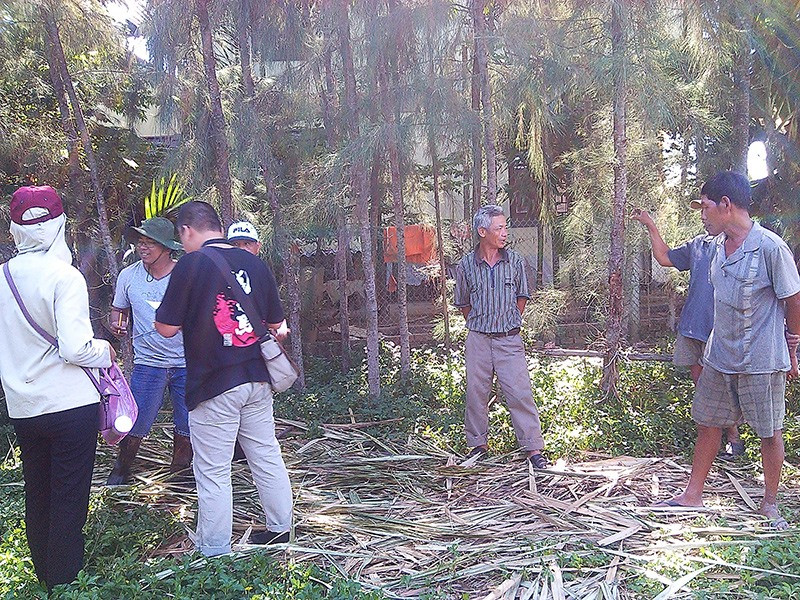 Cộng đồng tham gia kiểm kê diện tích dừa nước.