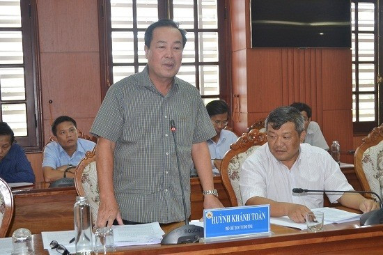 Phó Chủ tịch Thường trực UBND tỉnh Huỳnh Khánh Toàn kiến nghị Bộ GTVT chỉ đạo VEC giải quyết dứt điểm tồn tại của dự án cao tốc. Ảnh: C.T