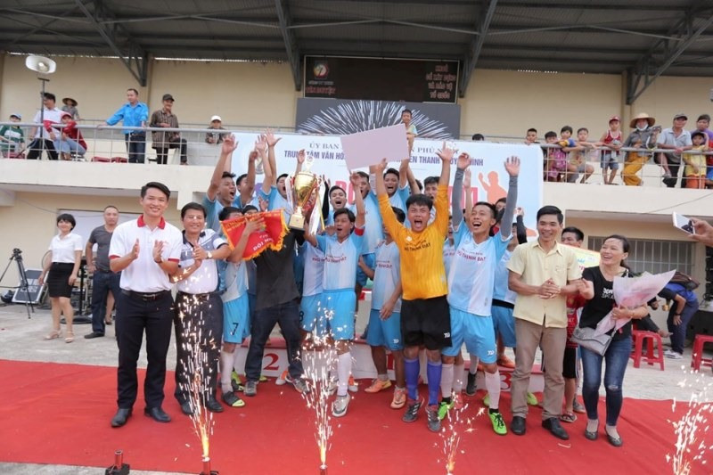 Đội bóng xã Tam Đàn trở thành nhà vô địch giải đấu năm nay. Ảnh: H.C