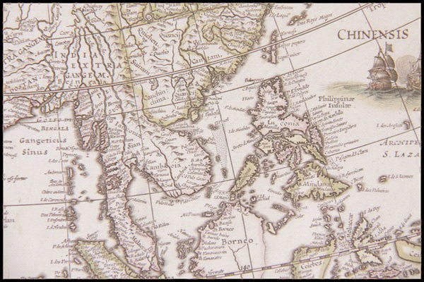 Map of Asia by Willem Bluaeu, Amsterdam, Holland (1618).