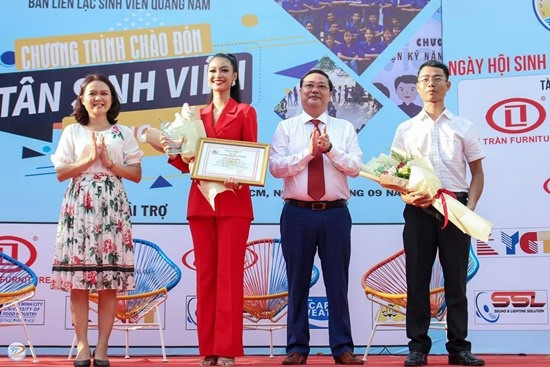 Á hậu cuộc thi Hoa hậu thế giới Việt Nam 2019 Nguyễn Thị Kiều Loan cũng tham dự chương trình. Ảnh: H.P