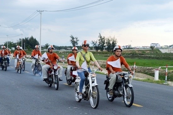 Ancient motorbikes and bicycles