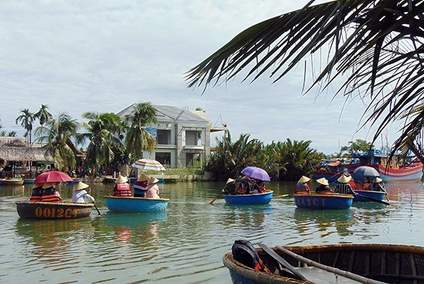 Visitors to Bay Mau nipa forest. Photo: cand.com.vn