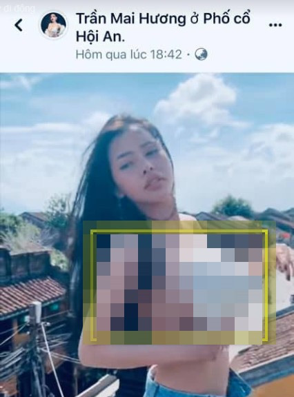 Hình chụp từ clip facebook có nickname Trần Mai Hương.