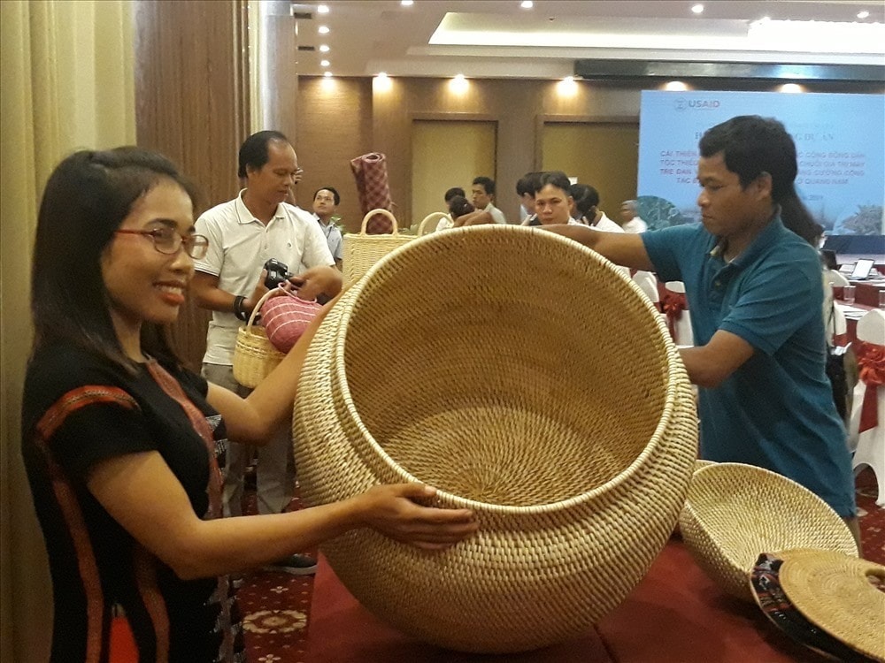 Rattan products of ethnic people in Quang Nam.