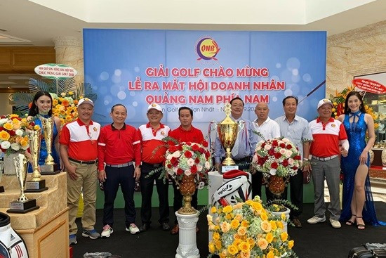 Giải Golf QNB 2019 do Hội Doanh nhân Quảng Nam phía Nam tổ chức. Ảnh: H.P