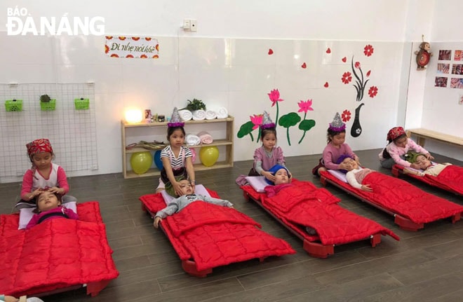 Phòng spa dành cho các cháu thư giãn cuối tuần của Trường mầm non tư thục Phương Lan.