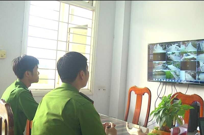 Hình ảnh từ camera an ninh được kết nối với Công an thị trấn Nam Phước. Ảnh: X.M