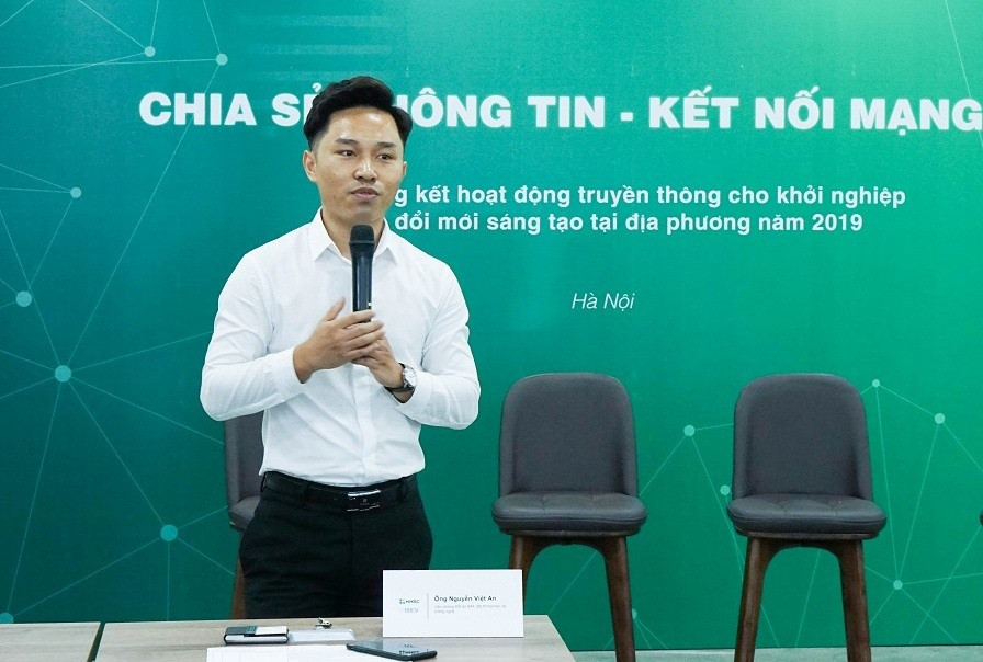 Ông Nguyễn Việt An - phụ trách quản lý và hỗ trợ nhiệm vụ Đề án 844 cho rằng người làm truyền thông và startup cần tương tác, hỗ trợ nhau để phát huy hiệu quả. Ảnh: P.V