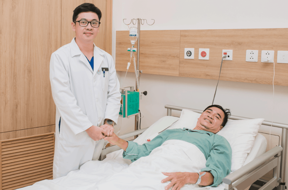 Bệnh nhân hồi phục nhanh sau phẫu thuật tại Bệnh viện Đa khoa Quốc tế Vinmec Đà Nẵng.