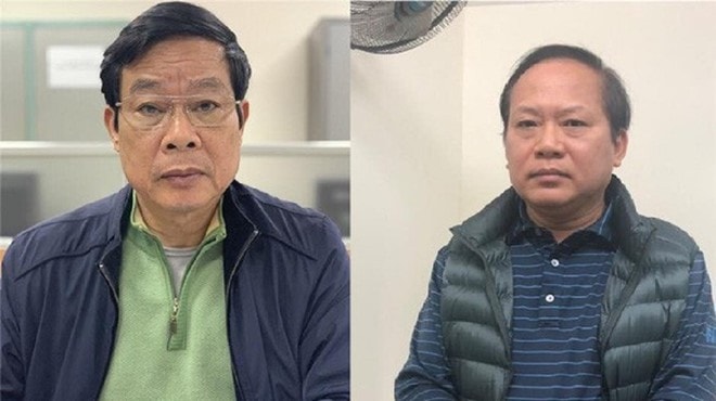 Ông Nguyễn Bắc Son và ông Trương Minh Tuấn. (Ảnh: Bộ Công an)