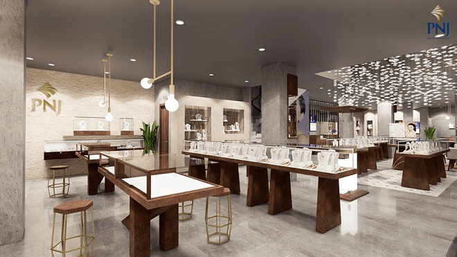 Thiết kế theo không gian mở tăng sự trải nghiệm shopping cho khách hàng.