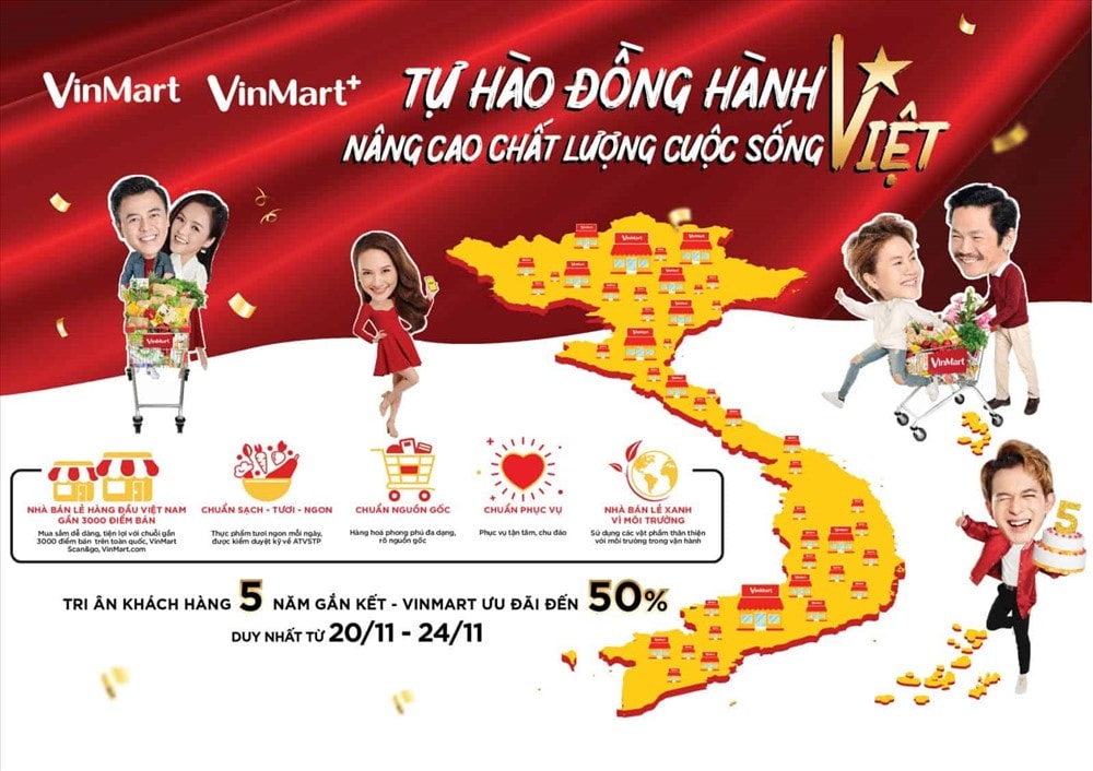 VinMart & VinMart+ triển khai chương trình khuyến mại lớn chưa từng có mừng sinh nhật 5 tuổi