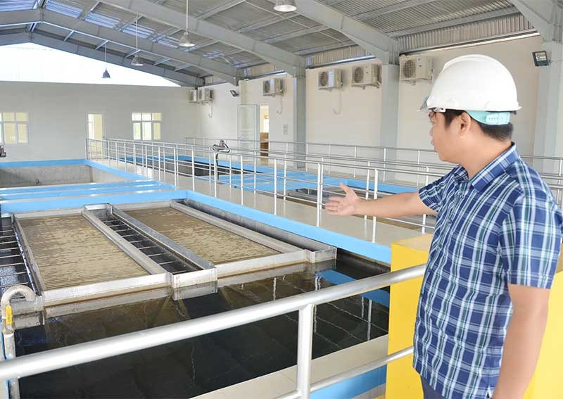 Các dự án đầu tư nước sạch tập trung như thế này trên địa bàn tỉnh khá ít. TRONG ẢNH: Nhà máy nước BOO Phú Ninh. Ảnh: T.H