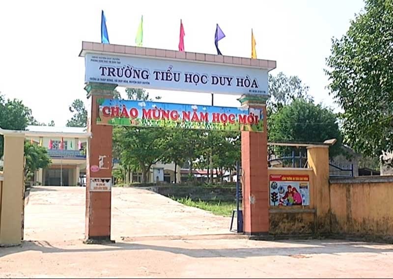 Trường Tiểu học Duy Hòa thành lập trên cơ sở sáp nhập 2 trường tiểu học ở xã Duy Hòa. Ảnh: L.P.L.N