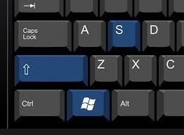 Tổ hợp phím Windows + Shift + S.
