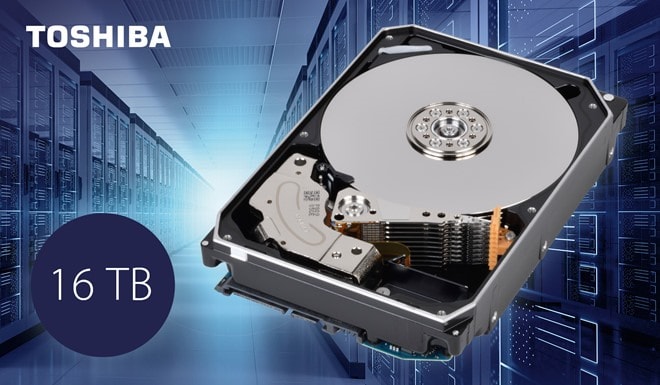 Ổ đĩa cứng Toshiba MG08 dung lượng 16TB.