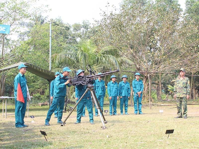 Huyện Núi Thành luôn chăm lo xây dựng lực lượng vũ trang của huyện vững mạnh toàn diện. Ảnh: TUẤN ANH