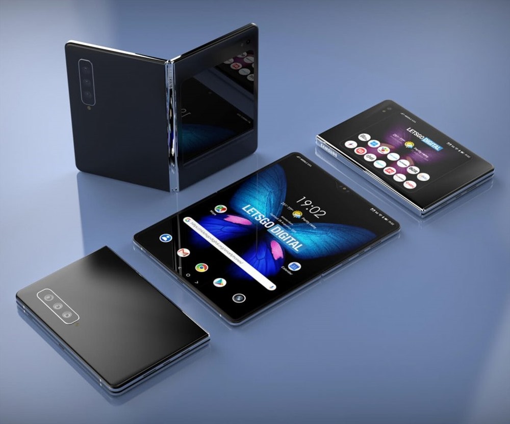 Hình dựng 3D của Galaxy Fold 2.