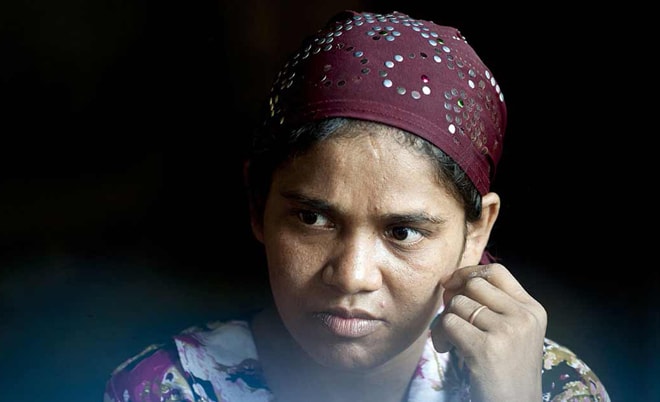 Một nạn nhân người Myanmar được giải thoát.