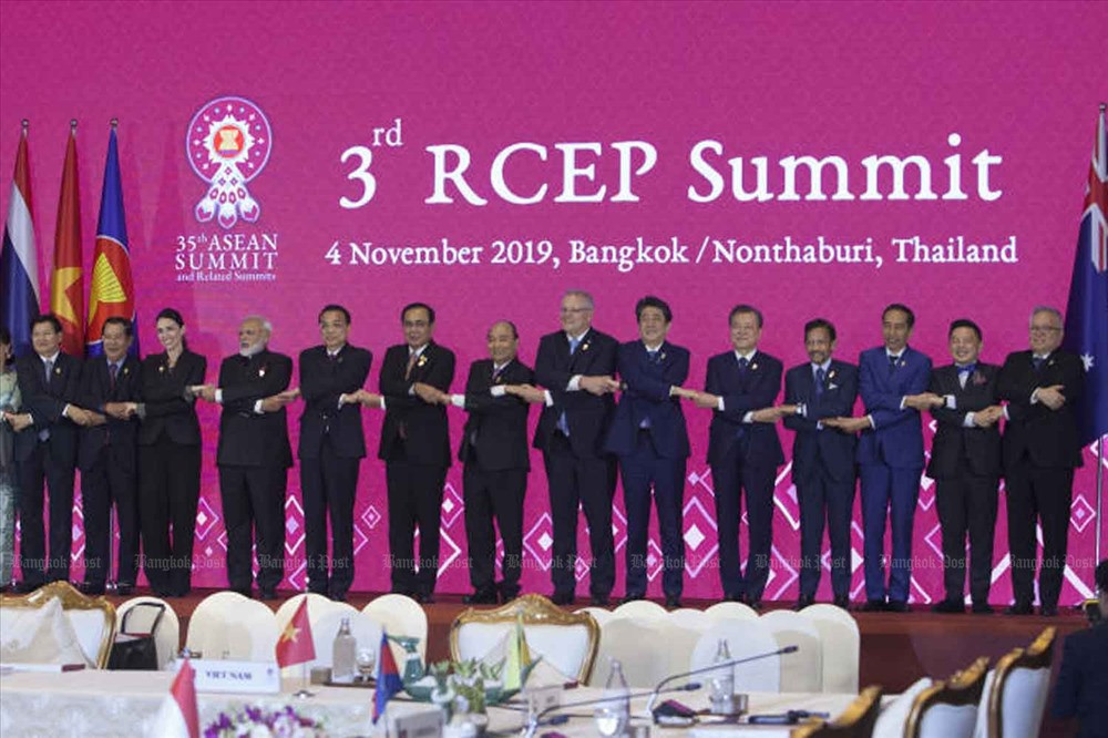 Các nhà lãnh đạo RCEP. Ảnh: Bangkokpost
