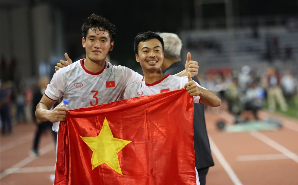 Huỳnh Tấn Sinh và Đỗ Thanh Thịnh tại SEA Games 30 - 2019. Ảnh: HỒ ĐỨC ĐỒNG