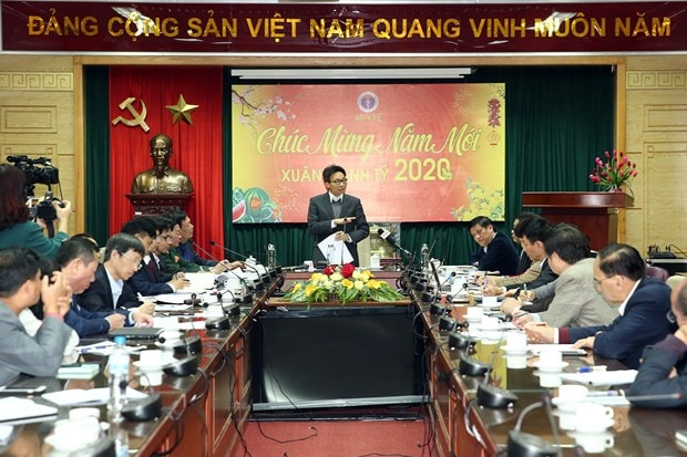 Phó Thủ tướng Vũ Đức Đam phát biểu tại cuộc họp của Ban chỉ đạo phòng chống các dịch bệnh nguy hiểm, mới nổi. (Nguồn: baochinhphu.vn)