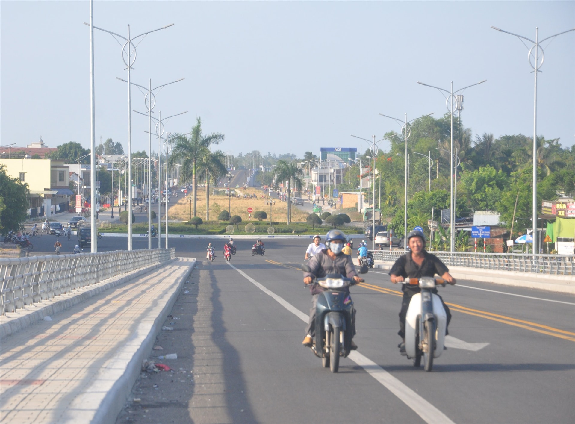 Khu công viên, cảnh quan đường Điện Biên Phủ là một trong những dự án quan trọng trong năm 2020 để làm đẹp đô thị Tam Kỳ. Ảnh: X.P